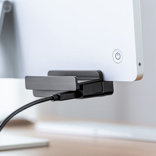 クリップ式USBハブ（Type-A接続・4ポート・クランプ固定・Type-C×1ポート・USB A×3ポート・1.5mケーブル・ブラック）