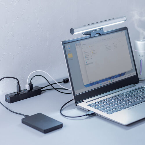 USB Aハブ（バスパワー/セルフパワー両対応・7ポート・USB3.1・USB3.0・USB5Gbps・自動off機能・電源切り忘れ防止・ブラック）