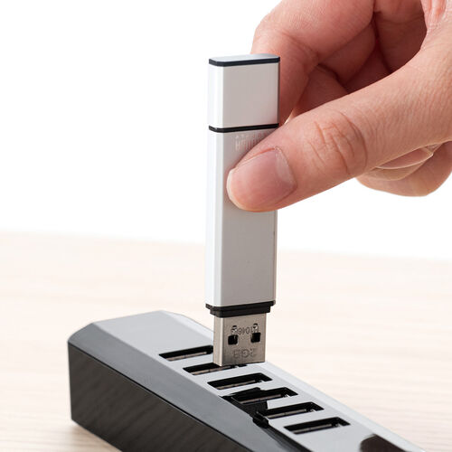 USB Aハブ（バスパワー/セルフパワー両対応・7ポート・USB3.1・USB3.0・USB5Gbps・自動off機能・電源切り忘れ防止・ブラック）