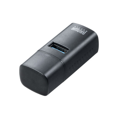 USBハブ（コンパクト・小型・USB-A・3ポート・USB3.0/USB2.0コンボハブ・黒色・軽量）