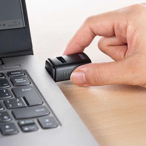 USBハブ（コンパクト・小型・USB-A・3ポート・USB3.0/USB2.0コンボハブ・黒色・軽量）