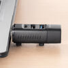 USBハブ（コンパクト・小型・USB-A接続・USB3.0・USB2.0・バスパワー・USB-Cポート・USB Aポート・3ポート・コンボハブ・黒色・軽量）