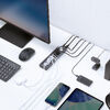 USBハブ 13ポート セルフパワー USB充電器 個別スイッチ付 ケーブル長2.7ｍ USB5Gbps ACアダプタ付 充電 通信
