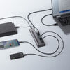 USBハブ 13ポート セルフパワー USB充電器 個別スイッチ付 ケーブル長2.7ｍ USB5Gbps ACアダプタ付 充電 通信
