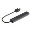USBハブ（４ポート・コンパクト・軽量・USB・5Gbps・USB2.0・USB A接続・ケーブル長15cm・ブラック）