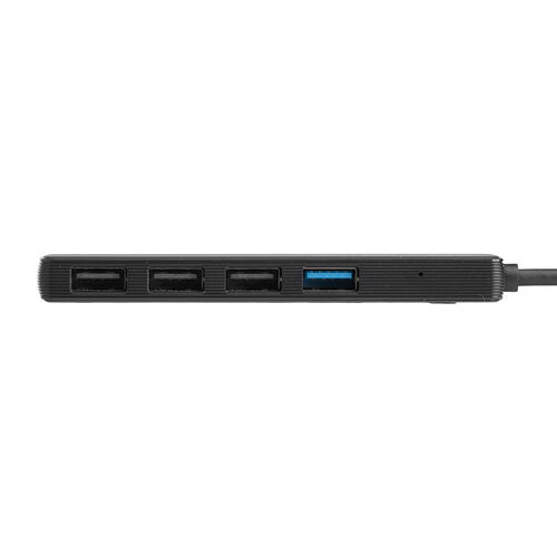 USBハブ（４ポート・コンパクト・軽量・USB・5Gbps・USB2.0・USB A接続・ケーブル長15cm・ブラック）