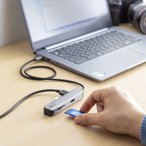 USB Type-Cマルチ変換アダプタ（HDMIポート・SD/microSDカードリーダー・USB3.2 Gen1×2ポート付き・ケーブル長50cm）