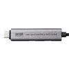 USB Type-Cハブ（Type-Cケーブル・PD対応・PD100W・USB3.2 Gen1・USB5Gbps・持ち運び・ケーブル一体型・1.5m・ブラック）