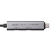 USB Type-Cハブ（Type-Cケーブル・PD対応・PD100W・USB3.2 Gen1・USB5Gbps・持ち運び・ケーブル一体型・1.5m・ブラック）