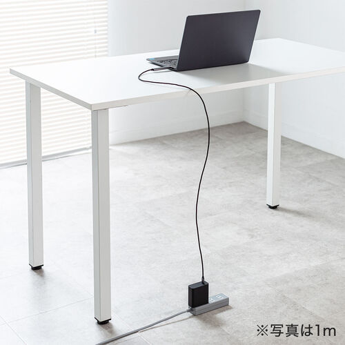 USB Type-Cハブ（Type-Cケーブル・PD対応・PD100W・USB3.2 Gen1・USB5Gbps・持ち運び・ケーブル一体型・0.5m・ブラック）