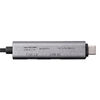 USB Type-Cハブ（Type-Cケーブル・PD対応・PD100W・USB3.2 Gen1・USB5Gbps・持ち運び・ケーブル一体型・0.5m・ブラック）
