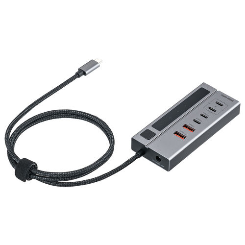USBハブ（4ポート・PD専用ポート・2ポート・USB充電器・Type-C・セルフパワー・最大PD45W対応・ディスプレイ付き・USB3.2・Gen2・USB・10Gbps ）