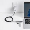 USB Type-Cハブ（Type-Cケーブル・PD対応・PD100W・USB Aポート増設・USB3.2 gen1・USB5gbps・持ち運び・ケーブル一体型・急速充電・1m・ブラック）