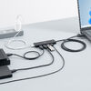 USBハブ（5ポート・セルフパワー・バスパワー・USB 5Gbps・小型・コンパクト・高速通信・Type-C接続・USB A接続・充電・通信・120cm）