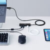 USBハブ（5ポート・セルフパワー・バスパワー・USB 5Gbps・小型・コンパクト・高速通信・Type-C接続・USB A接続・充電・通信・120cm）