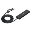 USBハブ（5ポート・セルフパワー・バスパワー・USB 5Gbps・小型・コンパクト・高速通信・Type-C接続・USB A接続・充電・通信・120cm）