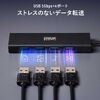 USBハブ（5ポート・セルフパワー・バスパワー・USB 5Gbps・小型・コンパクト・高速通信・Type-C接続・USB A接続・充電・通信・120cm）