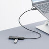 USBハブ（5ポート・セルフパワー・バスパワー・USB 5Gbps・小型・コンパクト・高速通信・Type-C接続・USB A接続・充電・通信・60cm）