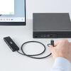 USBハブ（5ポート・セルフパワー・バスパワー・USB 5Gbps・小型・コンパクト・高速通信・Type-C接続・USB A接続・充電・通信・60cm）