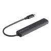 USBハブ（４ポート・コンパクト・軽量・USB 5Gbps・USB2.0・USB Type-C接続・ケーブル長15cm・ブラック）