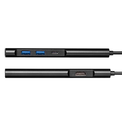ドッキングステーション（USBハブ・タイプCハブ・L字コネクタ・ロングケーブル・4K・HDMI・USB3.2・PD100W・有線LAN・AIIｙ・Steam Deck） HUBC8BK
