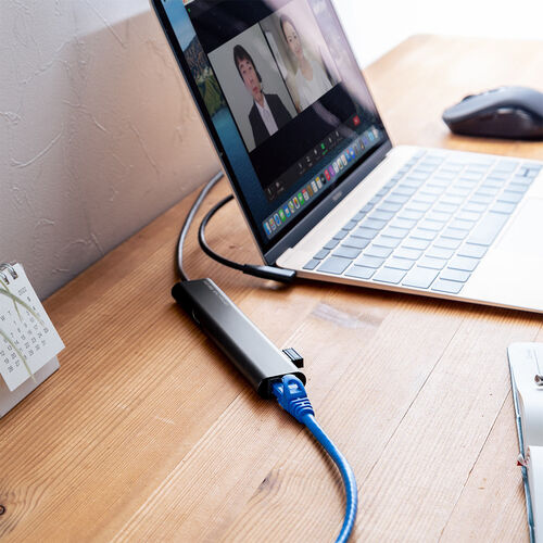 ドッキングステーション（USBハブ・タイプCハブ・L字コネクタ・ロングケーブル・4K・HDMI・USB3.2・PD100W・有線LAN・AIIｙ・Steam Deck） HUBC8BK