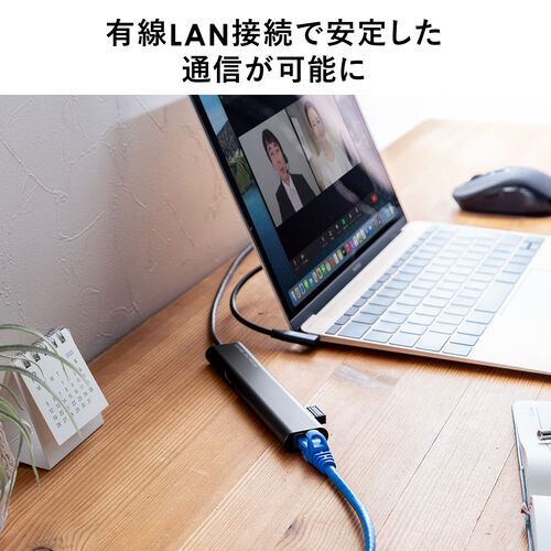 ドッキングステーション（USBハブ・タイプCハブ・L字コネクタ・ロングケーブル・4K・HDMI・USB3.2・PD100W・有線LAN・AIIｙ・Steam Deck） HUBC8BK