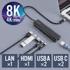 ドッキングステーション（USBハブ・タイプCハブ・HDMI・8K/4K 120Hz対応・コンパクト・USB3.2・PD100W・有線LAN・ROG AIIｙ・Steam Deck） HUBC9BK