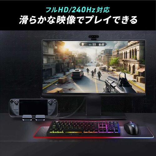 ドッキングステーション（ポータブルゲーミングPC用・タイプCハブ・6in1・SteamDeck・PD100W・4K/60Hz・RJ-45・Switch・ROG Ally） HUBCP19GM