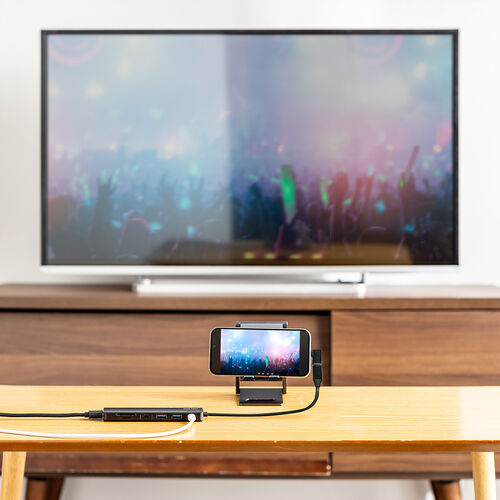 ドッキングステーション（タイプCハブ・HDMI・4K・L型アダプタ・PD100W・カードリーダー・L字・ケーブル長20cm・モバイルドッキングステーション） HUBCP20BK