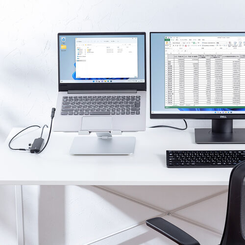 ドッキングステーション（タイプCハブ・HDMI・4K・L型アダプタ・PD100W・カードリーダー・L字・ケーブル長20cm・モバイルドッキングステーション） HUBCP20BK