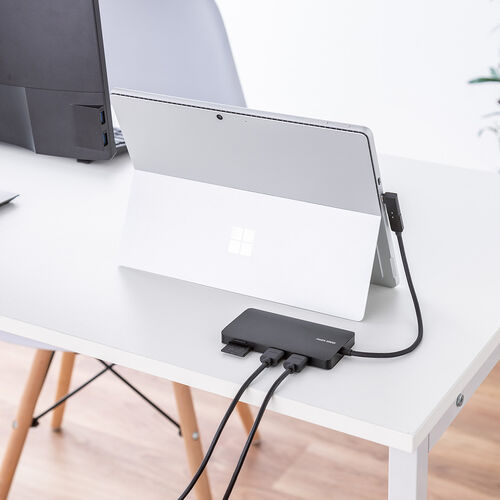 ドッキングステーション（HDMI2つ・2画面出力対応・4K/60Hz対応・USB-C接続・USB PD100W・スマートPD対応・カードリーダー・ L型アダプタ・ケーブル長20cm）