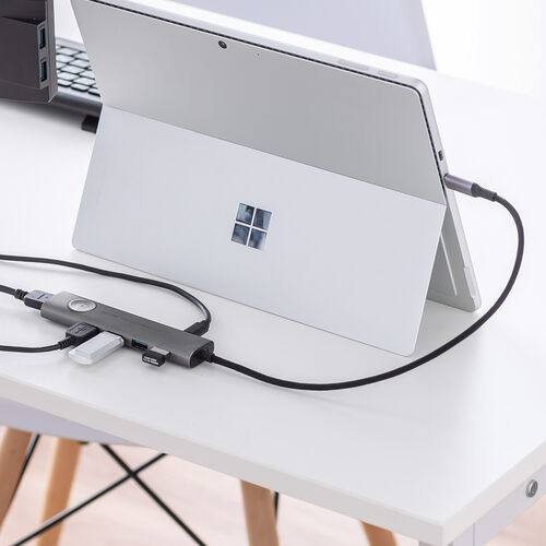 ドッキングステーション（タイプCハブ・画面ON/OFFスイッチ付き・HDMI・4K/60Hz・PD100W・ケーブル一体型・モバイル・持ち運び）HUBCP30GM