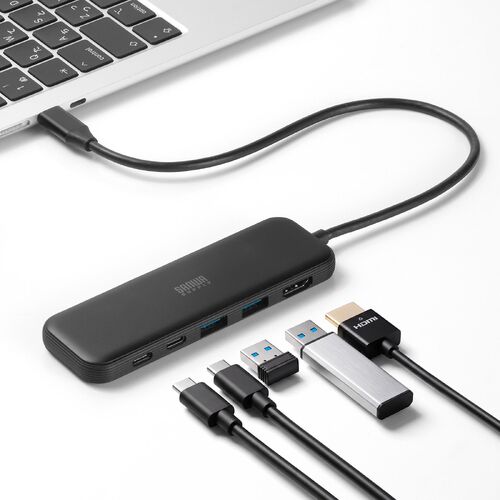 USB-C ハブ（5-in-1・PD100W・4K/30Hz・HDMIポート・軽量・コンパクト・USB-Cポート・USB-Aポート・5Gbps・高速データ転送）