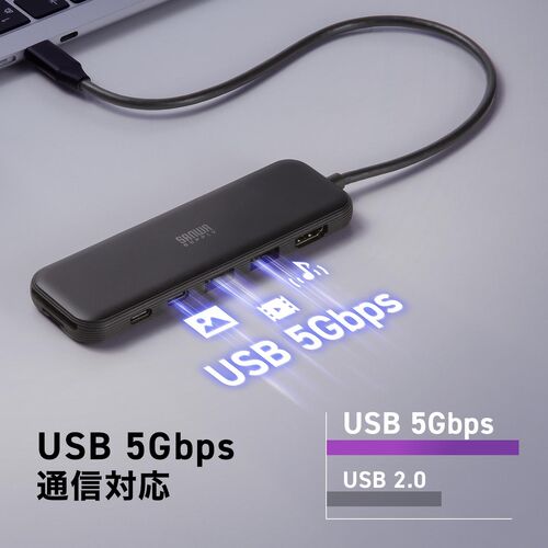 USB-C ハブ（7-in-1・PD100W・4K30Hz・HDMIポート・軽量・コンパクト・USB-Cポート・USB-Aポート・5Gbps・高速データ転送・SDカード・ドッキングステーション）
