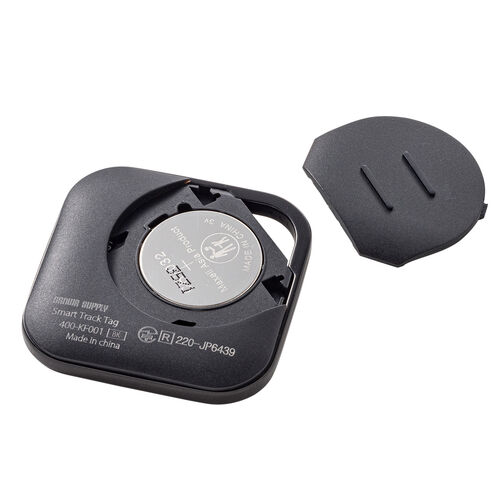 紛失防止タグ（スマートトラッカー・探す対応・iPhone・電池式・ブラック）