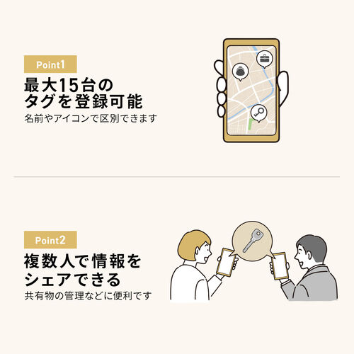 紛失防止（カード・スマートトラッカー・薄型・財布・忘れ物・置き忘れ・探しもの・追跡・アプリ・探す・音・対応・充電対応）