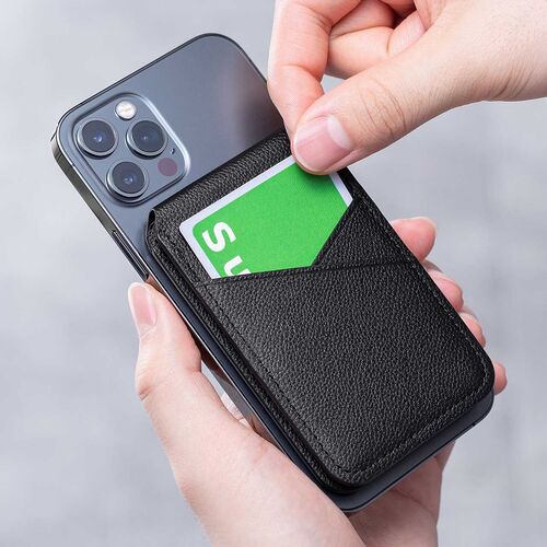 iPhone対応 マグネットカードホルダー（スマートトラッカー付き・Magsafe対応・ワイヤレス充電・カード収納3枚・紛失防止機能搭載）