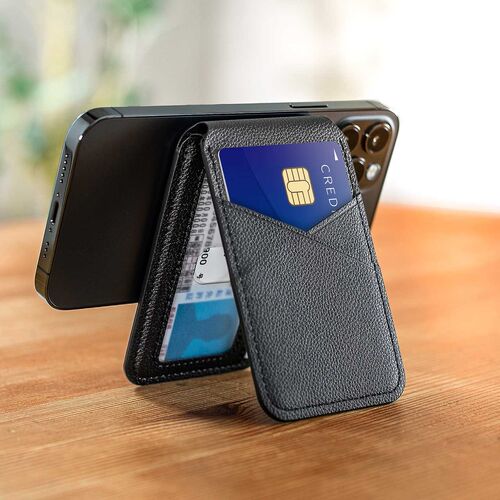 iPhone対応 マグネットカードホルダー（スマートトラッカー付き・Magsafe対応・ワイヤレス充電・カード収納3枚・紛失防止機能搭載）