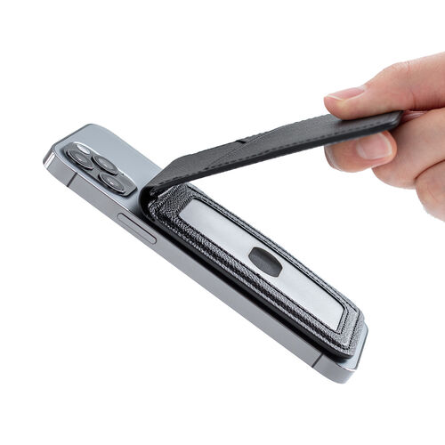 iPhone対応 マグネットカードホルダー（スマートトラッカー付き・Magsafe対応・ワイヤレス充電・カード収納3枚・紛失防止機能搭載）