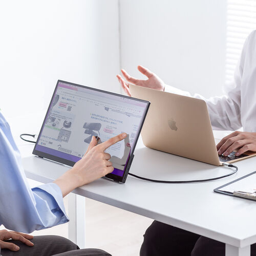 モバイルモニター（タッチパネル・15.6インチ・フルHD・Mac対応・モバイル ディスプレイ・USB Type-C・HDMI入力・スタンド付き）