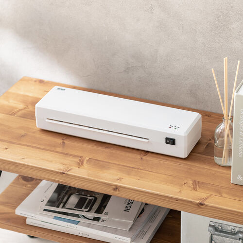 ラミネーター（A4・2本ローラー・90秒ウォームアップ・パウチ加工・ラミネート・機械・パウチラミネーター・スリム・業務用・家庭用・リリース機能）