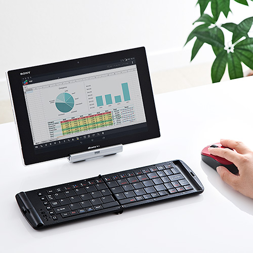 Bluetoothマウス(無線・Bluetooth3.0・ブルーLED・3ボタン・DPI切替・左右対称・充電式・電池交換不要・小型・iPadOS対応・iOS14対応・レッド)