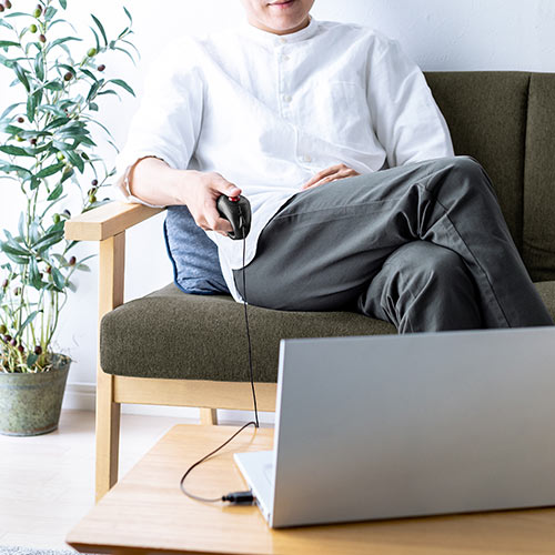 ごろ寝マウス（トラックボールマウス・DPI切替・左利き右利き両対応・ロケーションフリー）