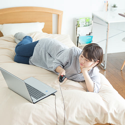 ごろ寝マウス（トラックボールマウス・DPI切替・左利き右利き両対応・ロケーションフリー）