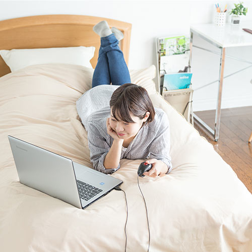 ごろ寝マウス（トラックボールマウス・DPI切替・左利き右利き両対応・ロケーションフリー）