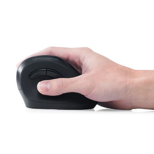 静音ワイヤレスマウス(無線・2.4G・ブルーLED・5ボタン・DPI切替・エルゴノミクス・人間工学・電池式・シルバー)