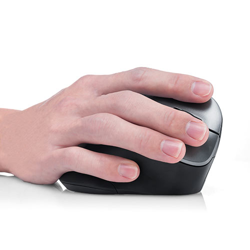 静音ワイヤレスマウス(無線・2.4G・ブルーLED・5ボタン・DPI切替・エルゴノミクス・人間工学・電池式・シルバー)