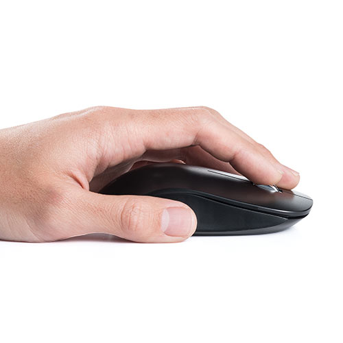 ワイヤレスマウス（Bluetooth・薄型・携帯・モバイル・Android・ブルーLED・ブラック）