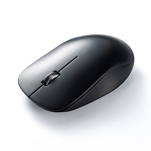 ワイヤレスマウス（Bluetooth・薄型・携帯・モバイル・Android・ブルーLED・ブラック）